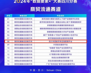 突圍初賽！華西數産申報案例入圍“數據要(yào / yāo)素×”大(dà)賽四川分賽決賽